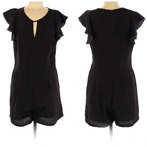 COLLECTIVE CONCEPTS Women’s Black Romper with Ruffle Sleeves Size Medium